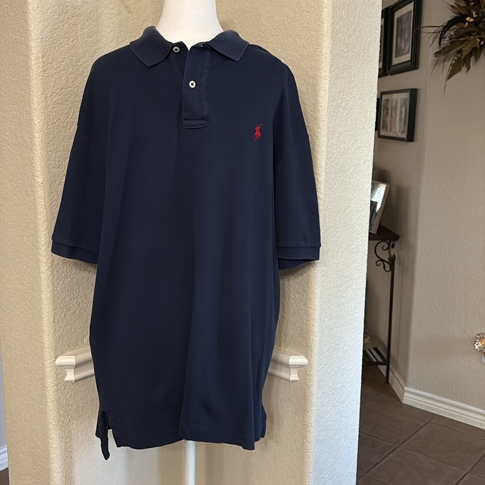 Ralph Lauren blue label navy blue polo short sleeve shirt Size L